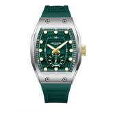 Lee Cooper Men's  Analog Watch Dark Green  Dial With Dark Green Silicone Strap,LC08264.375